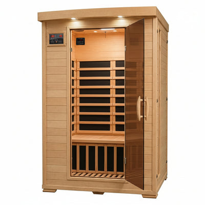 Coronado 2-Person Hemlock Deluxe Infrared Sauna with 6 Carbon Heaters