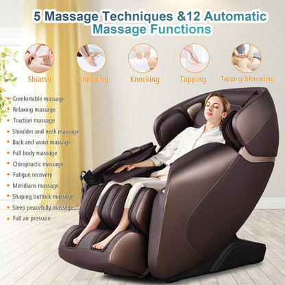 Giantex Full Body Zero Gravity Massage Chair Recliner W/ SL Track Heat