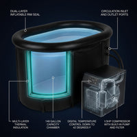 Cold Plunge Tub System Designed for Home Recovery, 1/3HP Chiller, 148 Gallon Insulated Tub, Built-In Pump — How It Works