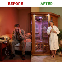 Hudson Bay 3-Person Cedar Corner Infrared Sauna with 7 Carbon Heaters — Before & After